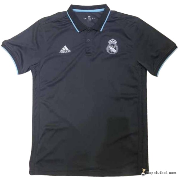 Polo Real Madrid 2017/18 Negro Azul Claro